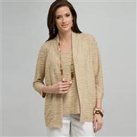 Cardigan aperto sul davanti, Beige, medium