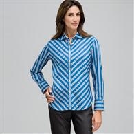 Camicia a righe, Royal m&eacute;lange, medium