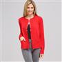 Cardigan con bordatura a contrasto, Rosso vivo, small