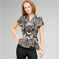 Camicia con fiocco, Nero m&eacute;lange, medium