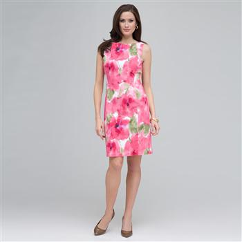 Floral Sheath Dress., , large