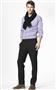 Microcheck Straight Leg Trousers, Black, small