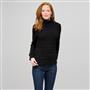 Maglione in cotone a collo alto, Nero, small