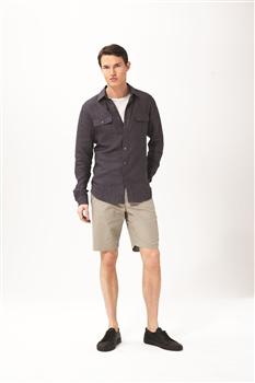 Cotton Straight Shorts, , large