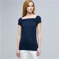 Top a scollo quadrato, Blu marina, medium