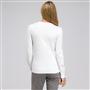 Ruffle Front V-Neck Cardigan, White, small