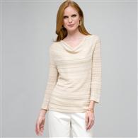 Top a scollo drappeggiato, Pietra scura, medium