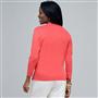 Ribbed Cardigan., New Coral, small