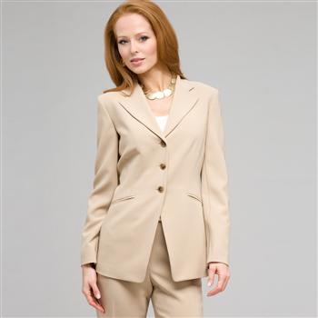 三扣夹克上衣, 卡其色, large