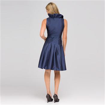 Ruffle Front A-Line Dress, , large