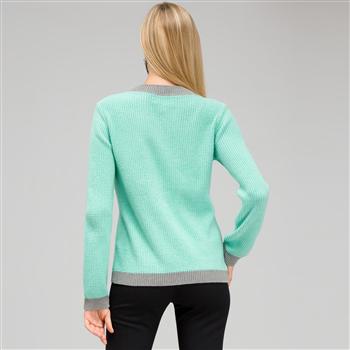 Crew Neck Cardigan, , large