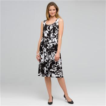 Floral Scoop Neck Tank Dress, , large