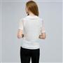 Maglia con scollo a goccia, Bianco, small