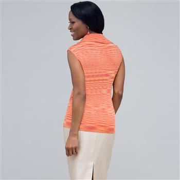 Sleeveless Cowl Neck Knit., , large