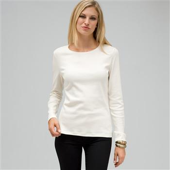 Maglia girocollo con manica lunga, Zucchero, large
