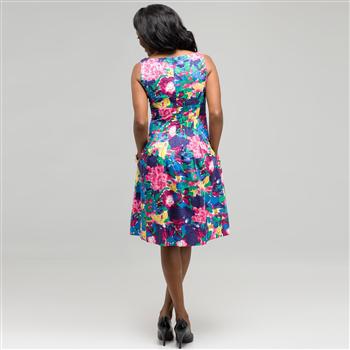 Floral V-Neck Dress, , large