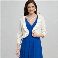 ラッフルカーディガン, アイボリー, medium