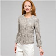 Button Front Jacket, Fern Multi, medium