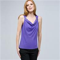 Top con scollo drappeggiato e fibbie, Violetta di primavera, medium