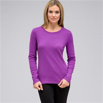 Maglia girocollo con manica lunga, Viola dei prati, large