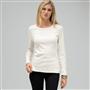 Maglia girocollo con manica lunga, Zucchero, small