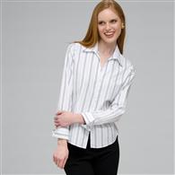 Camicia a righe no stiro, facile da lavare, con polsini alla francese, M&eacute;lange, medium
