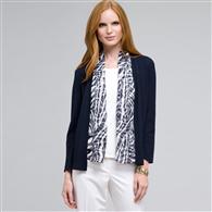 Cardigan con sciarpa a motivo zebrato, Seppia multicolore, medium