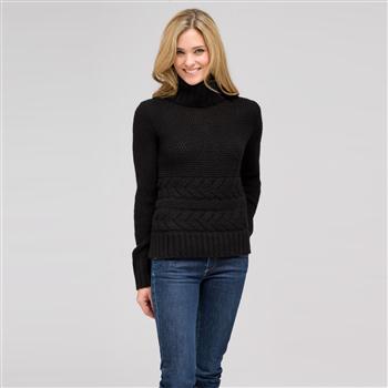 Wool Blend Turtle Neck Sweater, , large