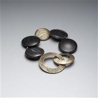 Bracciale elastico in oro decap&egrave;, Oro, medium