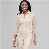 衬衫式印花外套, 象牙绚色, medium