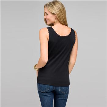Lace Trim Tank, , large