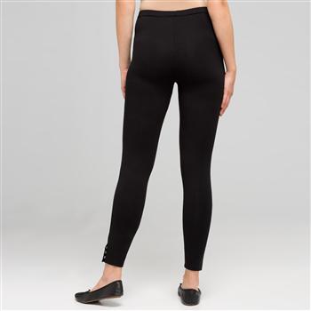 Capri Leggings with Snap Button Detail, , large