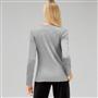 Maglia girocollo con manica lunga, Erica argento, small