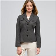 Giacca corta stampata, Bianco e nero, medium