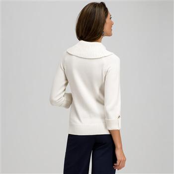 3/4 Sleeve Cowl Neck Top, , large
