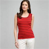 Stripe Shell, Cardinal Red & Black, medium