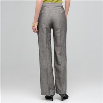 Washable Linen Classic Yoke Pant, , large