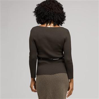 Belted Boat Neck, , large