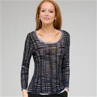 Scoop Neck Tee, Cobalt Blue, medium