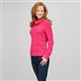 Maglione in cotone a collo alto, Rosa begonia, small