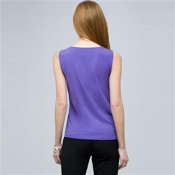 Drape Neck Tank with Buckles., , large