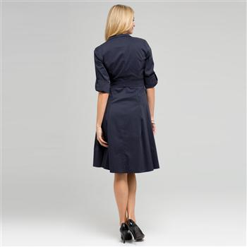 Short Sleeve Belted Shirtdress, , large