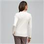 Cardigan a manica lunga con rouche sul davanti, Bianco inverno, small