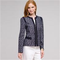 Textured Zip Front Jacket, Ink Multi, medium