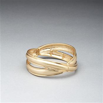 Worn Gold Cuff Bracelet, , large