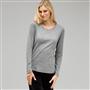 Maglia girocollo con manica lunga, Erica argento, small