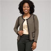 Dot Pattern Cardigan, Laurel/ Chino, medium