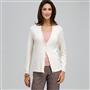 Long Sleeve Ruffle Front Trim Cardigan, Winter White, small
