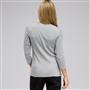 3/4 Sleeve V-Neck Top, Grey Heather Multi, small