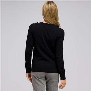 Ruffle Front V-Neck Cardigan, , large